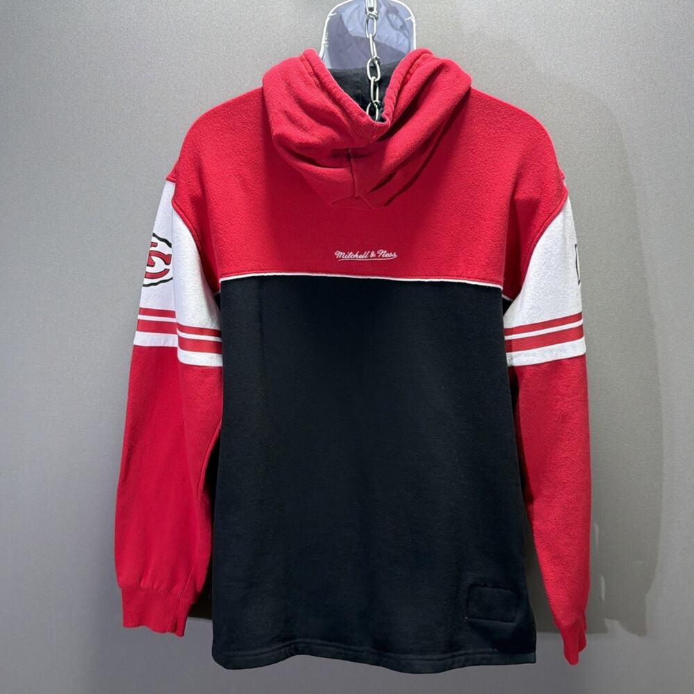 Men's Kansas City Chiefs Mitchell & Ness Throwbacks Pullover Hoodie Size L - Picture 3 of 8
